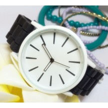 Часы Женева Кварц с силиконовым ремешком черные