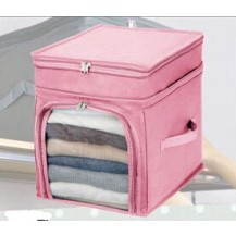 Органайзер для одежды и постельного белья бамбук Розовый