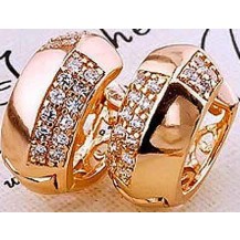 Серьги EB604. Позолота 375й пробы, Cubic Zirconia