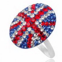 Серебряное кольцо TN948 с кристаллами Swarovski размер 17