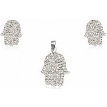 Серебряный набор TN938 с кристаллами Swarovski