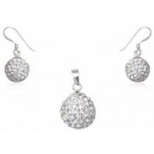 Серебряный набор TN954 с кристаллами Swarovski