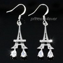 Серьги Eiffel Tower Earrings use Swarovski Crystal SE254 