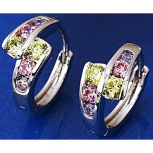 Серьги Rhodium Filled с цирконами (GF8)