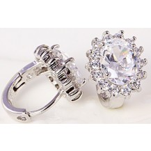 Серьги Rhodium Filled с цирконами (GF2)