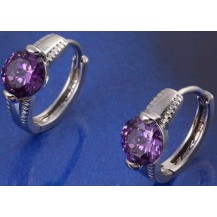 Серьги Rhodium Filled с цирконами (GF21)