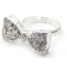 Кольцо бантик Crystal (tb866)