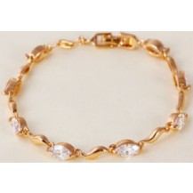 Браслет с цирконами позолота gold filled (GF255)
