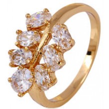 Кольцо позолота Gold Filled с цирконами (GF465) Размер 17
