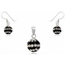 Серебряный набор TN1301 с кристаллами Swarovski