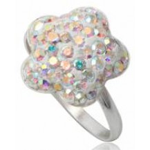 Кольцо TN283.Серебро 925 с кристаллами Swarovski. Размер 18