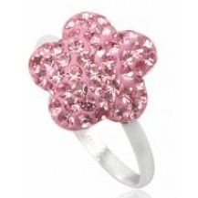 Кольцо TN284.Серебро 925 с кристаллами Swarovski. Размер 18