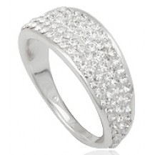 Кольцо TN288.Серебро 925 с кристаллами Swarovski. Размер 18