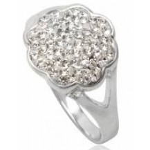 Кольцо TN256.Серебро 925 с кристаллами Swarovski. Размер 16
