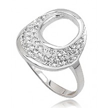 Кольцо TN259.Серебро 925 с кристаллами Swarovski. Размер  17 и 18