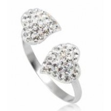 Кольцо TN260.Серебро 925 с кристаллами Swarovski. Размер  18