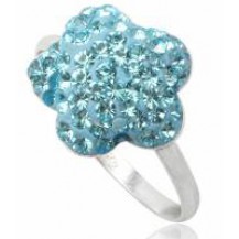 Кольцо TN263.Серебро 925 с кристаллами Swarovski. Размер  18
