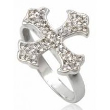 Кольцо TN264.Серебро 925 с кристаллами Swarovski. Размер  17 и 18