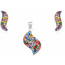 Набор TN330. Серебро 925. Swarovski Crystals