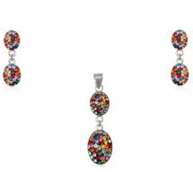 Набор TN337. Серебро 925. Swarovski Crystals