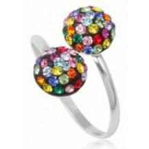 Кольцо TN366.Серебро 925 с кристаллами Swarovski. Размер 17-18