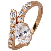 Кольцо с цирконами gold filled позолота GF883 Разм 18