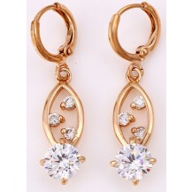 Серьги позолота gold filled с цирконами GF952