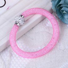 Браслет Swarovski Stardust (реплика) Звездная пыль розовый