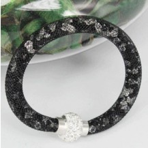 Браслет Swarovski Stardust (реплика) Звездная пыль черно-белый