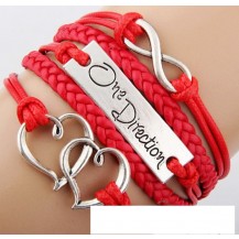 Браслет 5в1 красный One Direction (tb936red)