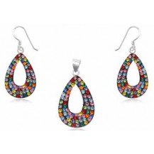 Набор TN446. Серебро 925. Swarovski Crystals