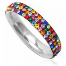 Серебряное кольцо с кристаллами Swarovski (TN492). Размер 17