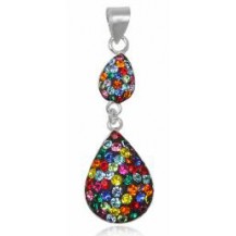 Серебряный кулон с кристаллами Swarovski (TN513)