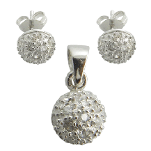 Комплект Серебро 925 (родиров.). Cubic Zirconia (KS10)
