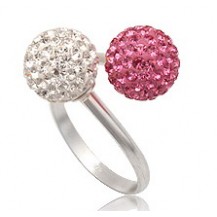 Кольцо TN633. Серебро 925. Swarovski crystals, размер 18