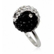 Кольцо TN635. Серебро 925. Swarovski crystals, размер 17