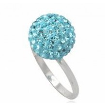 Кольцо TN637. Серебро 925. Swarovski crystals, размер 18 
