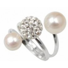 Кольцо TN638.Серебро 925 с кристаллами Swarovski. Размер 18