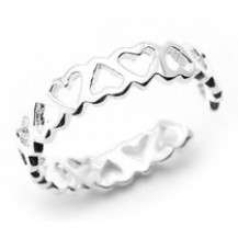 Серебряное кольцо Heart (SF14). Все размеры