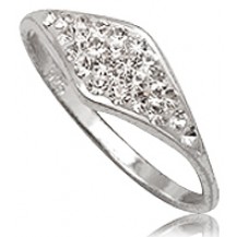 Кольцо TN685. Серебро 925. Swarovski crystals, размер 18