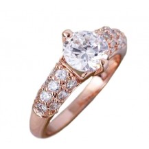 Кольцо.Позолота, кристаллы Swarovski (eb1007). Размер 18