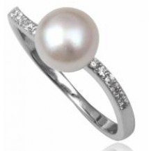 Кольцо TN822 Серебро 925. Swarovski, натур. жемчуг. Размер 17 (родиров)