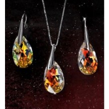 Серебряный набор с кристаллами Swarovski (SF16)