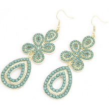 Серьги длинные бирюзовые Boho (tb428)