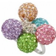 Кольцо TN756. Серебро 925. Swarovski crystals, размер 18