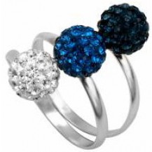 Кольцо TN759. Серебро 925. Swarovski crystals, размер 17
