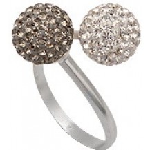 Кольцо TN761. Серебро 925. Swarovski crystals, размер 17,18