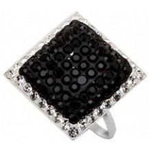 Кольцо TN768. Серебро 925. Swarovski crystals, размер 17