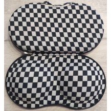 Органайзер - сумочка для бюстгальтеров (с сеточкой) черно-белый квадрат
