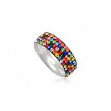 Кольцо TN852. Серебро 925. Swarovski crystals Размер 17
